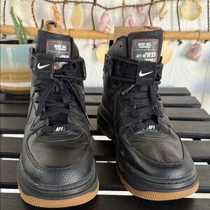 Nike Black and Brown High-Top Sneakers